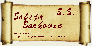 Sofija Šarković vizit kartica